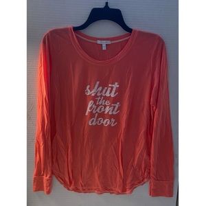 Shut The Front Door Long Sleeve Shirt Size XL